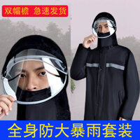 Chia Áo Mưa Nam Nữ Xe Điện Đi Xe Đạp Toàn Thân Đôi Dày Áo Mưa Câu Cá