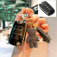 (Chìa gập)Ốp chìa khóa KIA Morning Rio Picanto Sorento Sportage HUYNDAI i10 i20 i30 Accent Tusson Santafe Avante Elantra