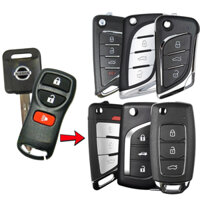 Chìa khoá remote học lệnh độ gập xe Nissan Grand Livina mẫu mới Full Bảo hành 12 tháng
