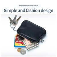 Chìa khóa / tai nghe và túi đựng tiền bằng da mềm thu nhỏ dành cho nữ