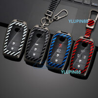 Chìa Khóa Xe Ô Tô Vỏ Kim Loại Sợi Carbon Tự Động Lật Chìa Khóa Thông Minh Từ Xa Móc Khóa Giá Đỡ Bảo Vệ Cho Xe Toyota Crown Avanza Vios Yaris Altis Camry Vanguard Land Cruier Prado