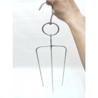 CHỈA QUAY GÀ,VỊT 3 CHIA  INOX CÓ ĐẦU MÓC TREO.
