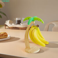 Chicbqy Gỗ Chuối Giá, Lá Mô Phỏng Sáng Tạo Trái Cây Dọc Giá Để Đồ, Trang Trí Nhà Bếp Giữ Chuối Tươi Có Móc Tiết Kiệm Không Gian Hiển Thị Trái Cây Giá Treo Cốc