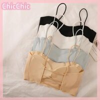 ChicChic Phụ Nữ Của Mùa Hè Mỏng Băng Lụa Sexy Top Áo Ngực Backless Rắn Đồ Lót Thể Thao