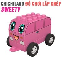 Chichi land đội xe biến hình đồ chơi lắp ghép trẻ em mô hình Sweety sành điệu