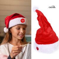 Chicmine _ Electric Swinging Santa Hat Người Lớn Trẻ Em Sang Trọng Màu Đỏ Trắng Xoay Mũ Giáng Sinh - Hoạt Động Hát Santa Nón