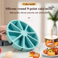 Chicmine _ Khuôn Bánh Tam Giác Silicon 9 Khoang Scone Chảo Để Làm Bánh DIY Dễ Dàng Phát Hành Chảo Bánh Ngô Chống Dính Bánh Mì Cao Cấp Thực Phẩm