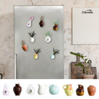 Chicmine❄1 / 5 / 7 Cái Bình 3D Gốm Tủ Lạnh Phong Cách Trung Hoa Mini Bình Hoa Tủ Lạnh Văn Phòng Nhà Bếp Trang Trí Tủ Lạnh