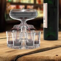 Chicmine_1 Bộ Bình Rót Rượu 6 Ống Bằng Acrylic Chống Vỡ