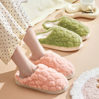 Chicmine☃1 Cặp Memory Foam Unisex Dép Mùa Đông Nhà Dép Cotton Sang Trọng Mềm Mại Trong Nhà Ngoài Trời Giày Nam Nữ Mules