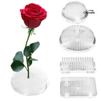 Chicmine☃2 Chiếc Ếch Hoa Trong Suốt Pin Ếch Giá Đỡ Dễ Dàng Làm Sạch Có Thể Tái Sử Dụng Hoa Ếch Cho Hoa