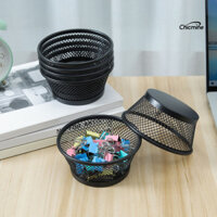 Chicmine✌4 Bàn Làm Việc Kẹp Giấy Tổ Chức Hộp Bảo Quản Dung Tích Lớn Miệng Rộng Thiết Kế Máy Tính Để Bàn Tròn Kẹp Giấy Hộp Đựng Văn Phòng