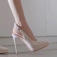 Chicwalks 11cm Giày Cao Gót Rỗng Lưng Ngón Chân Bao Nữ Mùa Hè Dép Khóa Phẳng Mũi Nhọn Nền Tảng Chống Thấm Nước Giày Cao Gót Nữ Dagger Giày Cao Gót