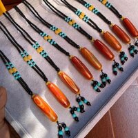 Chiến Quốc Đỏ Mã Não Áo Len Dây Xích Ngọc Tự Nhiên Nam Đỏ Dzi Hạt Áo Len Dây Xích Mã Não Mặt Dây Chuyền Vòng Cổ20250328