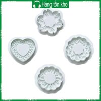 Chiến THẮNG 4 Khuôn Bánh Quy Nhựa Trái Tim Hoa Cắt Cookie Nhà Bếp Bánh Ngọt Máy Nướng