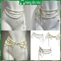 Chiến THẮNG Tua Rua Thanh Lịch Ngọc Trai Hoa Lớp Eo Dây Xích Trang Trí Bụng Cho Nữ Thời Trang
