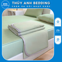 Chiếu bọc chun băng lạnh kèm chăn phiên bản vip sợi dệt mỏng thoáng khí đàn hồi siêu tốt mát lạnh từ cái chạm đầu tiên