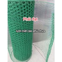 Chiều cao 50cm x dài 10m lưới bọc nhựa xanh mắt cáo dùng để làm lồng nuôi...