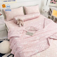 Chiếu Cao Su kèm Chăn Thun Lạnh cho mùa hè cực mát bộ 4 món mát lạnh mùa hè chăn ga loại 1
