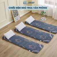 Chiếu Đệm Ngủ Văn Phòng OFFICE CHILL Tấm Đệm Lót Ngủ Chần Bông Microfiber Kháng Khuẩn Xếp Gọn