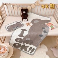 chiếu điều hoà cao su non 3D cho bé kèm gối - kích thước 120cm x 60cm