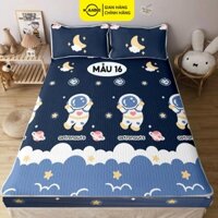 Chiếu điều hòa cao su non 5D bọc chun toàn nệm, tặng kèm 2 vỏ gối, kích thước 1m6 x 2m - Kaibe