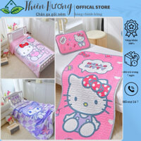 Chiếu điều hoà cao su non cho bé (tặng kèm gối), Chiếu băng lạnh Latex kèm chăn hàng cao cấp 60x120cm- Thiên Hương.