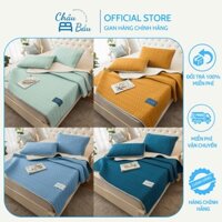 Chiếu Điều Hòa Cao Su Non Latex Tencel Nệm Điều Hòa Tặng Kèm 2 Vỏ Gối Cùng Màu
