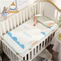 Chiếu điều hòa cho bé MANNY kèm Gối thảo dược - Set chiếu lụa điều hòa kèm gối Muslin Tree