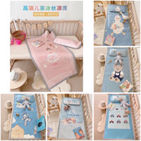 Chiếu điều hoà lụa, chiếu băng lụa 5D cho bé, chiếu điều hoà cao cấp cho bé kích thước 60-1m2