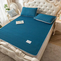 Chiếu Điều Hoà Mủ Cao Su Non 3D Mát Mềm Mịn Nhập Khẩu - Hàng Loại 1 - Chính Hãng MINIIN - xanh coban - 2mx2,2m