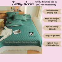 Chiếu điều hòa phủ ren trang trí- Chiếu điều hòa phủ ren nhà Tamy-Chiếu điều hòa hình Disney phủ ren