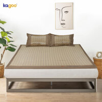 Chiếu Điều Hòa Tencel NÂU CARO Giải Nhiệt Mùa Hè Kagoo nhập khẩu Nhật Bản 1m6 1m8 2mx2m2 Mát Lạnh Sảng Khoái