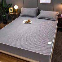 Chiếu điều hòa Vải Tencel bông xơ đậu siêu mát mịn , Thảm trải giường 5D mùa hè cao cấp (TẶNG KÈM VỎ GỐI)
