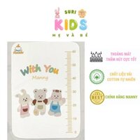 Chiếu lót chống thấm 4D cao cấp Manny cho bé từ sơ sinh, thảm lót thay bỉm cho bé