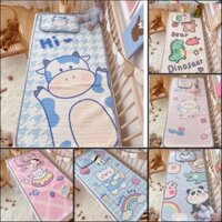 Chiếu lụa điều hòa cao su non in hình 3D mềm mại thoáng khí cho bé tặng kèm gối