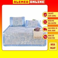 Chiếu lụa điều hòa họa tiết 3D cao cấp tặng kèm vỏ gối, kích thước 1m2 1m5 1m6 1m8 2m - Alemeo Online