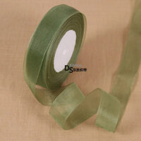 Chiều Rộng 2.5cm 45 Mét Dài Handmade DIY Jasmine Bean Xanh Off-white Cỏ Xanh Ruy Băng Streamer Ruy Băng Ruy Băng Dây Đeo