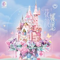 Chiếu sáng lâu đài Huayan tương thích với đồ chơi khối LEGO quà tặng bán buôn cho bé gái