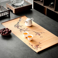 Chiếu tre trải bàn trà , trang trí hoa đào 30x60cm