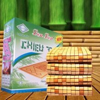 Chiếu trúc 0,8x1m9 màu vàng không viền, chiếu tre Việt Nam, thương hiệu Lan Lan