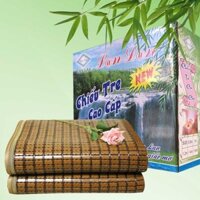 Chiếu trúc 1m4x1m9 màu nâu đen không viền, chiếu tre Việt Nam thương hiệu Lan Lan