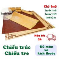 Chiếu trúc 1m6, chiếu tre 1m6, chiếu trúc hạt giường đôi nhiều màu, nằm mát, điều hòa - Bếp Bố Yêu