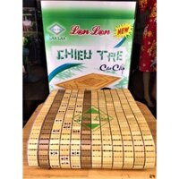 Chiếu trúc 1m6x1m9 hạt vàng không viền, chiếu tre Việt Nam, thương hiệu Lan Lan, chiếu trúc mắt mai
