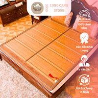 Chiếu Trúc Tăm in hoa vân gỗ lót lụa, chiếu trúc tăm tre, chiếu trúc tây bắc, máy điều hòa lanh lợi cao cấp Khang An