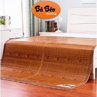 Chiếu Trúc Tăm Nâu Chiếu Trúc Gấp Lụa 2 Mặt Kích Thước 90x190cm nằm mùa hè mát