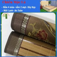 Chiếu trúc tăm tre cao bằng điều hòa mát lạnh, mộc lá nằm 2 mặt đủ kích thước 1m2;1,4m,1,6m,1,8m,2m,Chiếu lụa