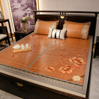 Chiếu Trúc Tăm Tre Họa Tiết Vân Gỗ Sang Trọng, Mát Lạnh Cho Mùa Hè