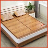 Chiếu trúc tăm vân gỗ in hoa đế lụa, chiếu trúc tây bắc, cao bằng điều hòa mát lạnh nhiều size
