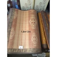 Chiếu trúc vân gỗ lụa 1m8*2m, nằm 2 mặt gập đôi.